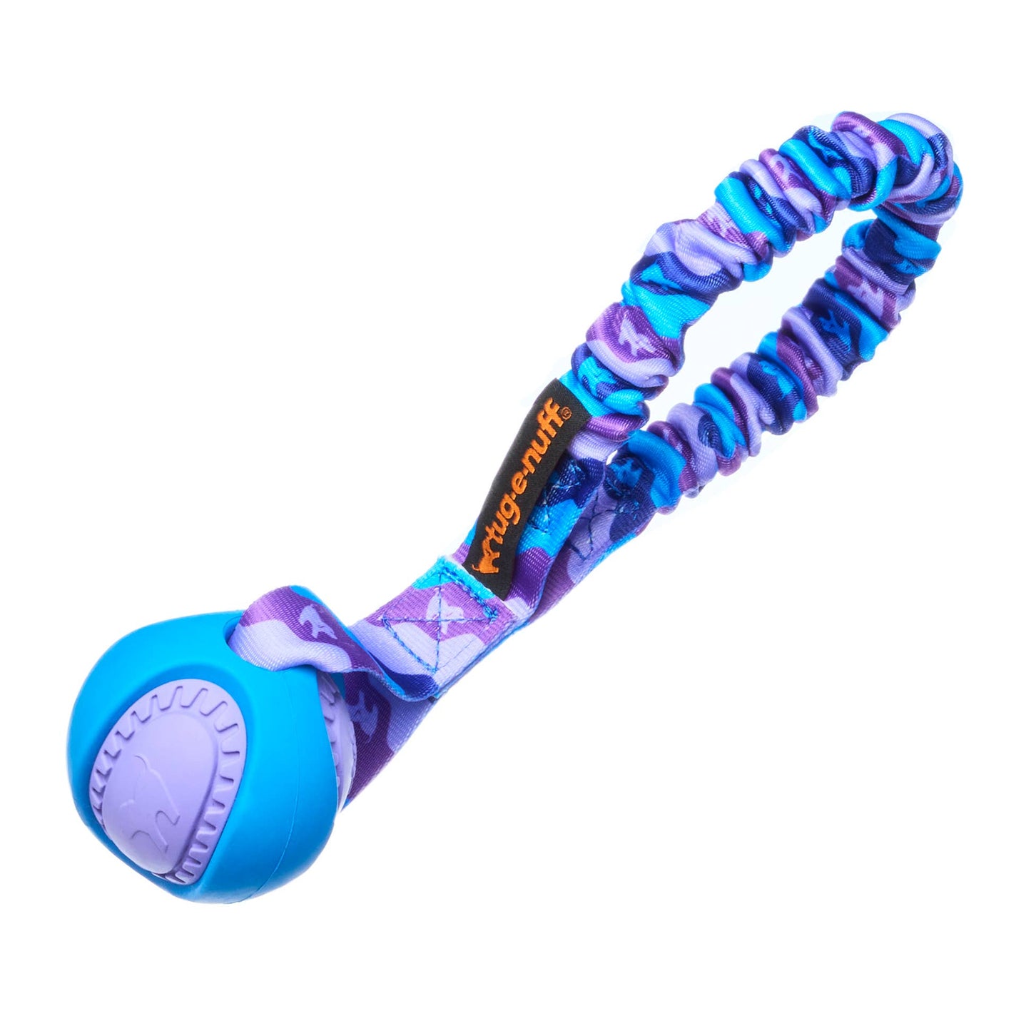 Pocket PowerBall Bungee Tug | Fetch Dog Toys | Tug-E-Nuff: Purple Pattern