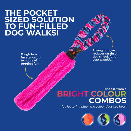 Pocket Fauxtastic | Faux Fur Pocket Tug | Tug-E-Nuff: Pink Pattern