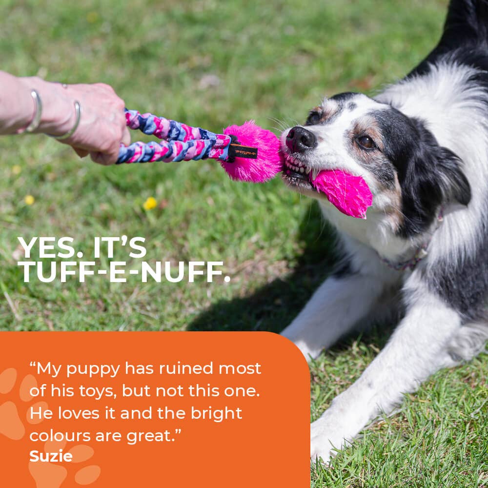 Pocket Fauxtastic | Faux Fur Pocket Tug | Tug-E-Nuff: Pink Pattern